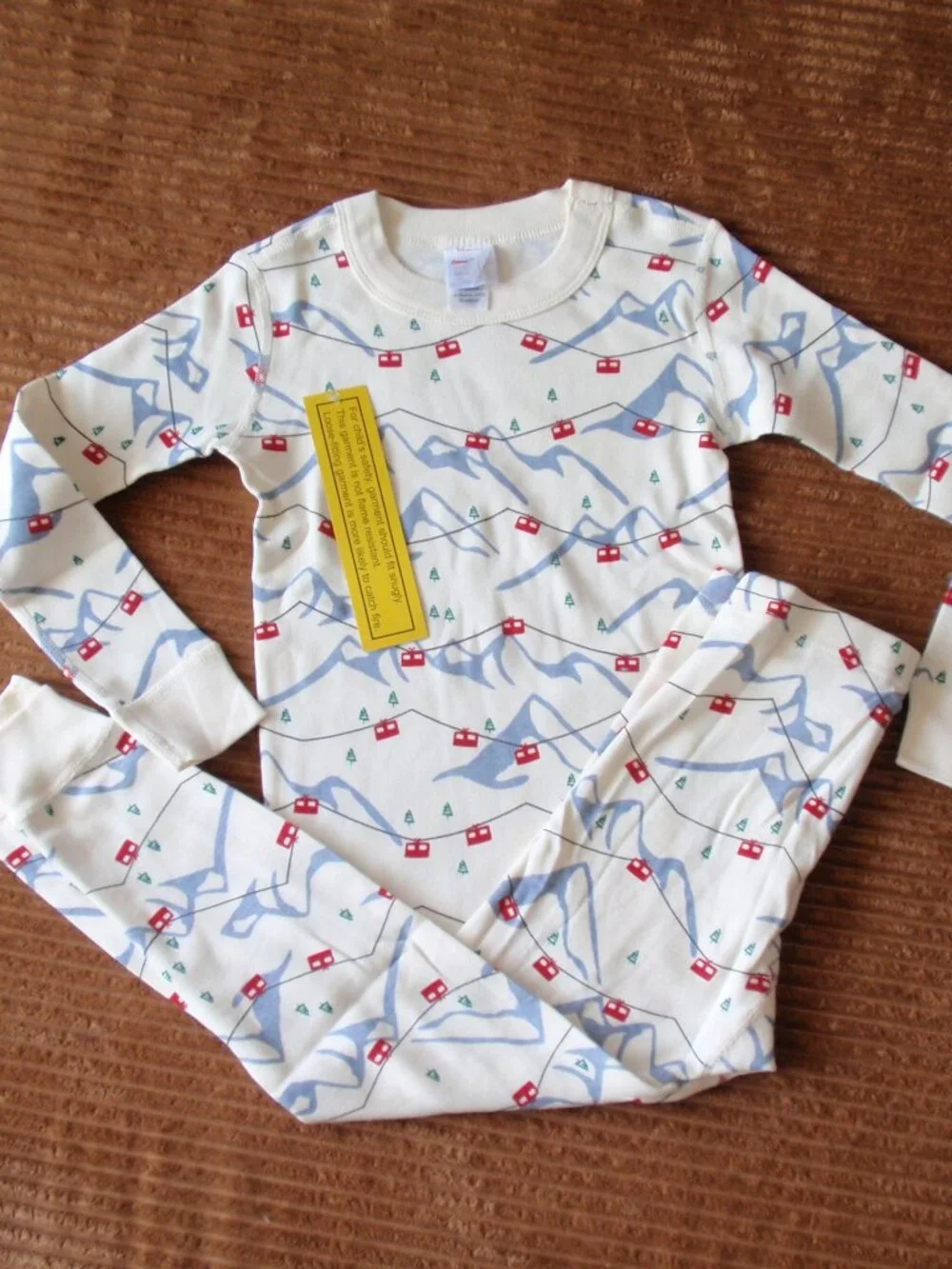 NWT Hanna Andersson Ski Slopes Holiday Winter Long Sleeve Pajamas Sz 110 5 6
